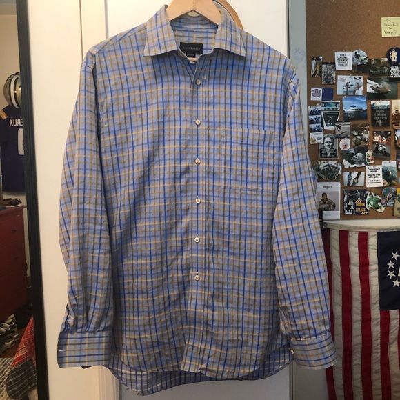 Scott Barber Casual Button Down Shirt (Large) - Picture 3 of 5